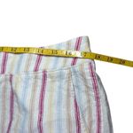 Gap  Linen Blend Shorts Womens XL Striped Yellow Pink Blue High Rise Beach Boho Photo 2