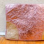 Pink and Gold Floral Print Clutch Bag Photo 5