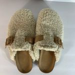 J.Crew Sherpa Buckle Clog Slippers in Tan/Cream, Women’s Size 8 Photo 8