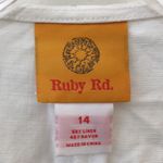 FINAL MARKDOWN Ladies’ NWT Ruby Rd. Linen Blend Jacket Hook & Loop Closures (14) White Photo 6