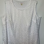 Allison Daley  Women's Sleeveless Tank Top White Size 1X NWOT Photo 0