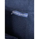 Brandy Melville  Blue Cream Stripe Collared Long Sleeve Henley Sweater Top Size M Photo 2