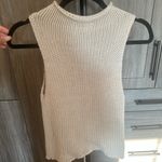 Sun & Shadow  Cream Knit High Neck Tank Photo 2