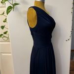 David's Bridal New David’s Bridal women’s Elegant One-Shoulder bridesmaid Navy wedding Dress Photo 4