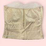 Micas Cute NWT gold metallic sweetheart neck stretchy sexy tube top Photo 1