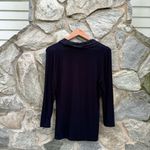 Ralph Lauren Crochet Lace Ruffle Oversized Collar Navy Blue Shirt Photo 2