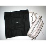 DKNY NWT New Womens Gray Stone Cross Body Bag Handbag Logo Silver Leather Chain Photo 6