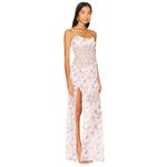 Lovers + Friends  Kenzie Gown in Pink Floral Multi Small New Womens Maxi Dress Photo 2