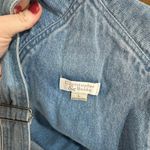 Christopher & Banks Christopher Banks Overalls Large Denim Cottage Core Embroider Bib Floral Prairie Photo 1