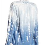 Tina Jo Top Denim Lace Up Blue Size XS Photo 2