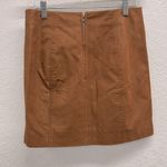 Free People  Brown Faux Leather Mini Skirt Size 4 Photo 2