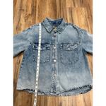 Natural Reflections Denim Shirt S Blue 100% Cotton Snap Button Long Sleeve Photo 5