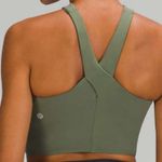 Lululemon  Athletica Green Twill Women’s Wrap- Front Longline Bra Size 6 Photo 1