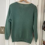 Petite Sophisticate Vintage rose detail embroidered crew neck sweater Photo 5