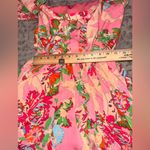 GB Pink Multicolor Floral Halter Romper Size Small Off shoulder Sleeve Photo 3