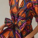 Farm Rio Heart Print Front-Bow Mini Dress, Size XS Photo 2