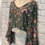 NWT Bel Kazan Women's XS Ophelia Blouse In Gray Ask Batik Photo 1