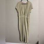 Free People  FP Beach Rita One Piece Jumpsuit Size Large Terry Cloth Green Photo 1