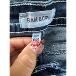 Bamboo  Dark Wash Embellished Rhinestones Studs Cross Pockets Jean Shorts 13/14 Photo 3