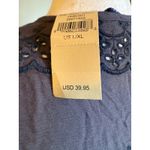 American Eagle  Tie Cardigan eyelet  Embroidered L XL boho fairy Y2K cottageCore Photo 2