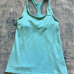 Nike Aquamarine Dri Fit Mesh Panel Racerback Tank w Built In Shelf Bra Small Photo 0