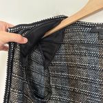St. John - Inlaid Ribbon-Knit Jacket Metallic Fringed Hem Photo 7