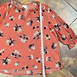 MELLODAY  Floral Smock 3/4 Sleeve V-neck Blouse 1X Photo 8