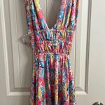 Floral Mini Dress Pink Size M Photo 2