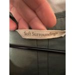 Soft Surroundings Green Tencel Cotton blend Roll Tab Sleeves Button Down Top XL Photo 9