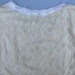 John Paul Richard New Vintage Floral Cream Tan Lace Sequin Top Photo 3