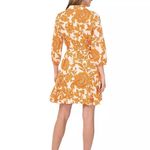 Cynthia Steffe  Fit & Flare A-Line Floral Belted Poplin Dress Button‎ Up Sz L Photo 3