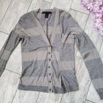 Marc by Marc Jacobs  gray striped cardigan sz M Photo 0