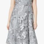 Alex Evenings Alex Evening Silver Embroidered Sequins Flare Party Wedding Guest Dress Size 16 Photo 0