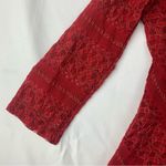 Wrapper  size medium 90s y2k Red gold 3/4 Sleeve Top baby brat v neck Photo 7