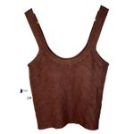 Abercrombie & Fitch Chocolate Brown Ribbed Knit Sleeveless Tank Top Women Size L Photo 1