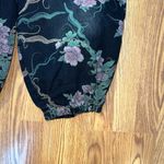 Funky QES Goth Floral Black Overalls with Pockets! Size 16 Photo 2