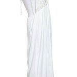 For Love & Lemons  White Open Back Maxi Wedding Dress Boho Sexy Halter Gown Small Photo 3