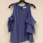 Elliatt  Striped Cold Shoulder Top Size Small EUC Photo 1