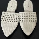 Birdies Woven Mules Slides Pointed Toe Comfortable Flats Size 6.5 White Photo 0