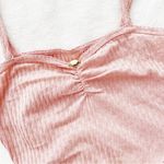 Aeropostale Dusty Pink Rose Ribbon Embroidered Lace Slip Shirt Tank Crop Top Photo 2