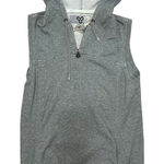 Aritzia TNA Quarter Zip Sleeveless Hoodie Womens Small Gray 100% Cotton Athletic Photo 0