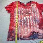 Rebecca Malone Shirt Womens Medium Red America The Beautiful Patriotic Summer Photo 2