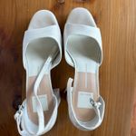 Dolce Vita Ivory Leather Block Heels White Size 10 Photo 3