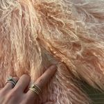 Vintage Northern Lights for Bloomingdales pink lambskin shearling coat Size 2 Photo 9