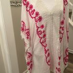 Beach By Exist  Cotton Embroidered kaftan hot pink detailing swim Coverup size L Photo 8