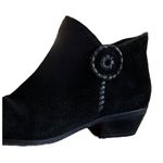 Jack Rogers  Peyton Black Suede Ankle Boots Leather Zipper Block Heels 7.5 EUC Photo 7