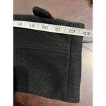 DDCLAB Black Wool Blend Coat Leather Accents Made in Italy Size Small (est) Photo 12