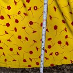 Gowntown Women’s Size M Yellow Red Floral Printed Short Sleeve Fit & Flare Dress Size M Photo 6