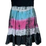 Y2K Tie Dye Midi Skirt Sz Large Foldover Waistband Photo 0