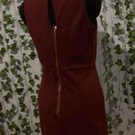 She & Sky Deep Burgundy Bodycon Pencil Dress With A Caged Neckline Photo 1